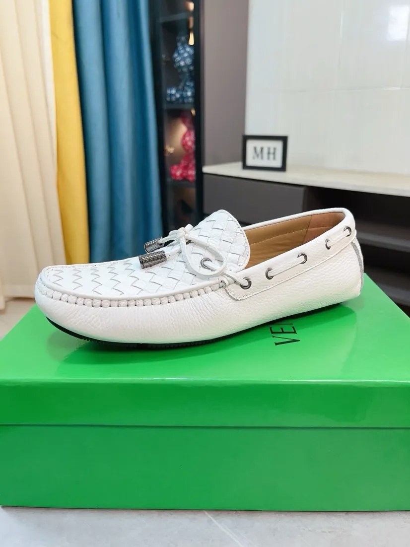Ex-factory price 420🌹🌹【Super comfortable soft sole BV woven beanie shoes】Fashion hot style ⭐️⭐️⭐️BV Men's casual shoes 🎈High-quality cowhide upper, woven cowhide upper with metal buckle decoration, perfect fit, full of personality and fashionable charm, genuine leather lining ⚠️⚠️Flexible and lightweight outsole, fashionable and handsome, size: 38-44, 37+45 can be customized